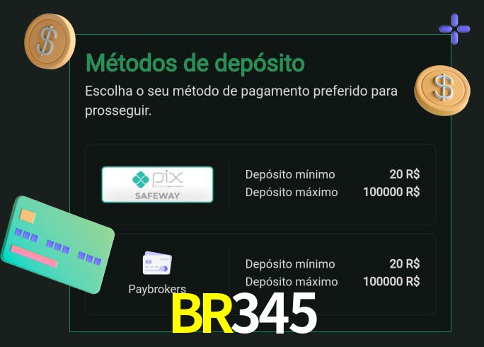 O cassino BR345 oferece uma grande variedade de métodos de pagamento